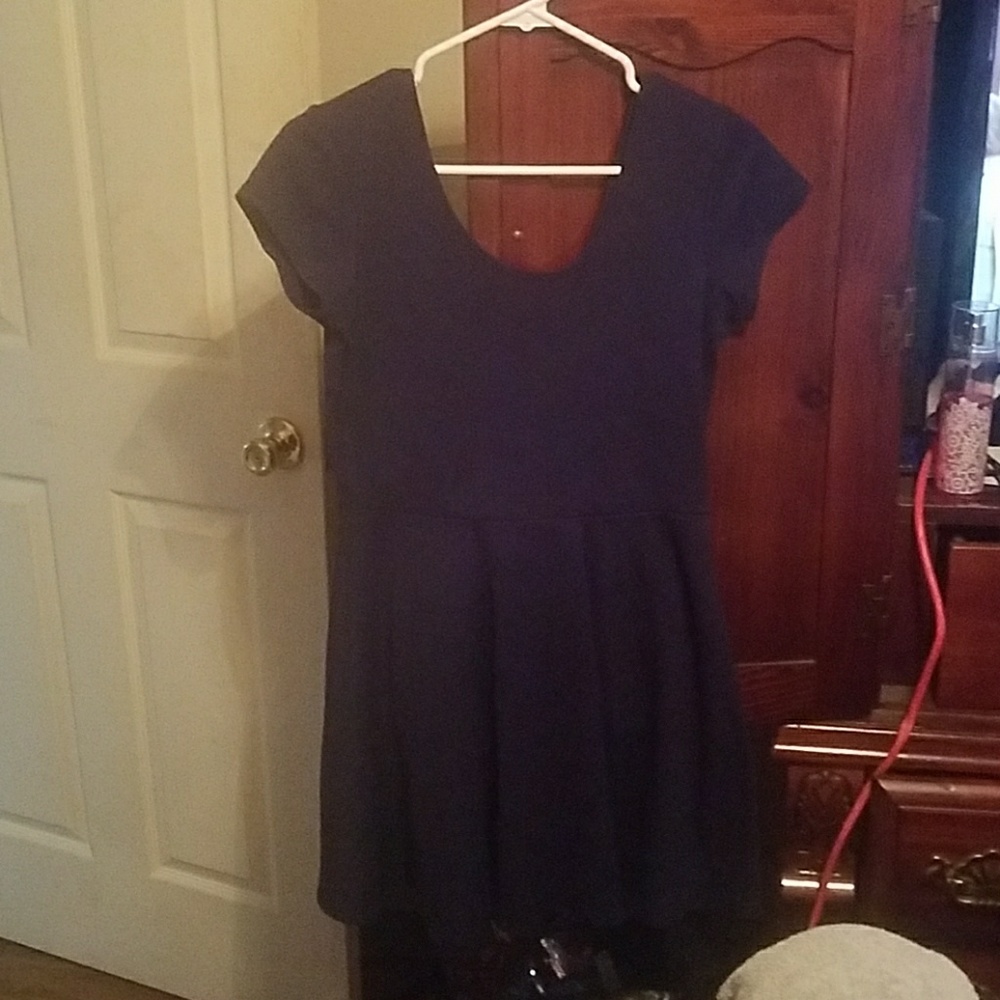 Navy blue skater dress